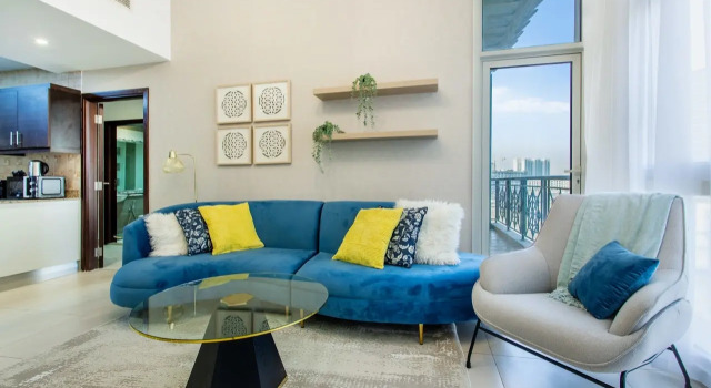 Апартаменты c 1 комнатой с балконом Апартаменты bnbmehomes | Elegant Apt In Al Barsha South-613