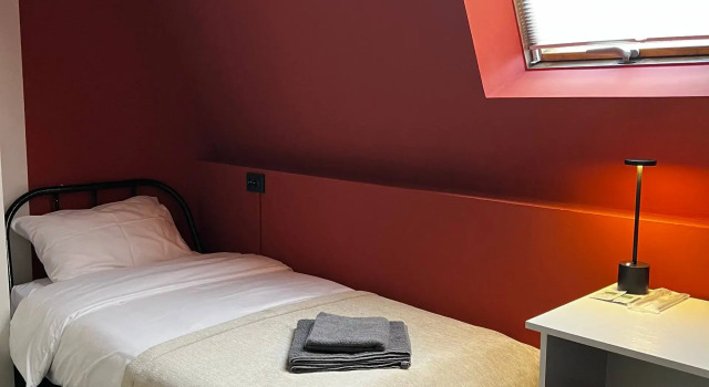 Standard Double Attic room with city view Pruss Hostel
