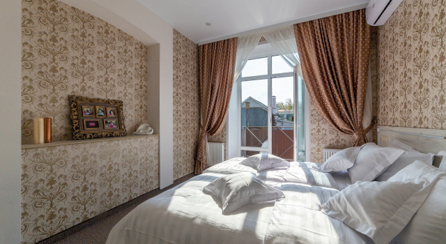 Люкс с балконом и с красивым видом из окна Отель Villa Sarra