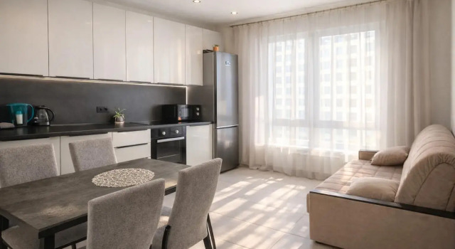 Raznocvetnoe Drazhe, 26 Etazh - V Gostyah u Mashenki Flat, Rezervovat Apartmán Hotely v ZAO Area s parkováním, Parkování