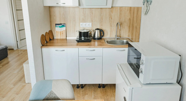 Студия Comfort с балконом и с красивым видом из окна Апартаменты Esenin Sky Studio
