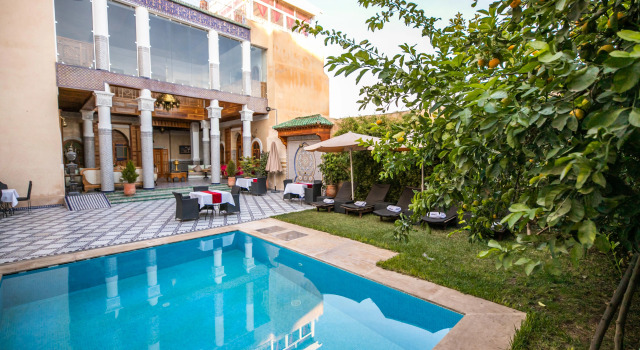 Palais Houyam Guest house, Boek Pension Hotels in Fez met maaltijden, in de buurt van Batha Square, Halfpension / Volpension