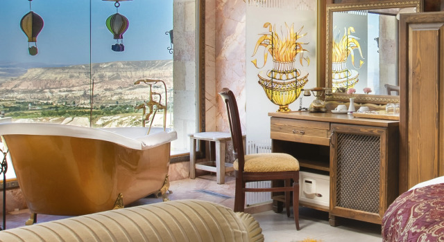 Двухместный номер Luxury с видами на полеты шаров Cappadocia Fairy Chimneys Selfie Cave Hotel