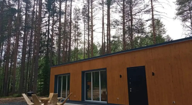 Семейный коттедж с красивым видом из окна Кемпинг New Camp