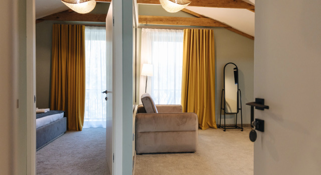 Appartamento doppio 1 camera da letto con balcone e con vista sul parco Aratta Boutique Hotel