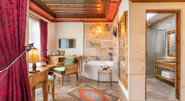 Номер Deluxe Stone с балконом Cappadocia Acer Cave Hotel