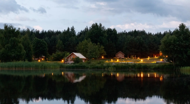 Двухместный Safari Tent Alone with Nature на берегу Волги Отель Ново-Окатово