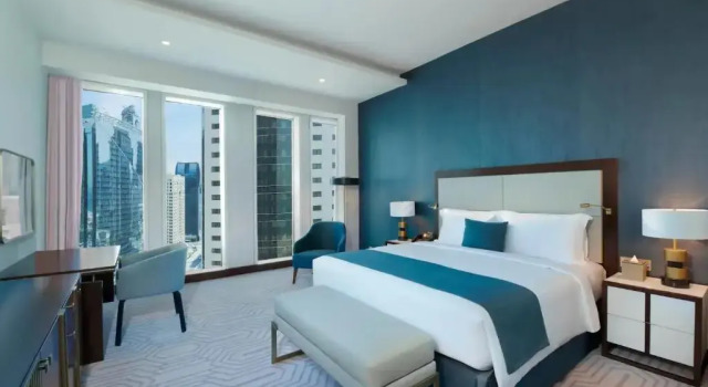 Апартаменты с 2 комнатами с видом на город Wyndham Grand Doha West Bay Beach