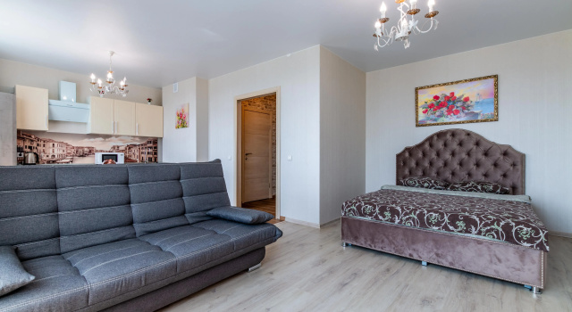 Двухместные апартаменты с балконом Апартаменты Монблан DreamHouse Крестинского 35 А 1