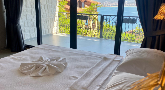 Двухместный номер Deluxe с балконом и с красивым видом из окна Alanya Castle Apartment