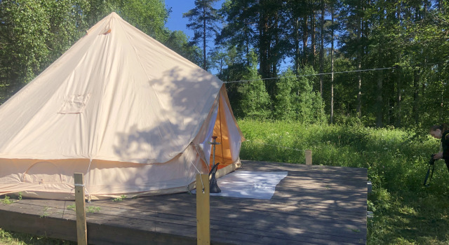Место под палатку с красивым видом из окна Гостевой дом Форт Верный
