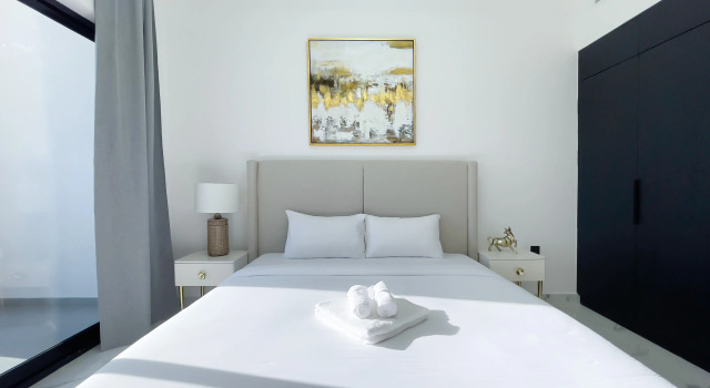 Апартаменты с 2 комнатами с балконом и с видом на город Apartments Elite Lux Holiday Homes - Luxe Gardenia 2BR Haven in Arjan Apartments