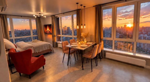 S 3-Mya Panoramnymi Oknami Na 33 Etazhe Flat, Reserva ahora Apartamento Hoteles en Moscú con aparcamiento, cerca de Lijobory, Aparcamiento