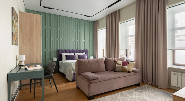 Четырёхместный семейный люкс Апартаменты Sergeew Apartments Премиум Дом Музей Куинджи с паркингом