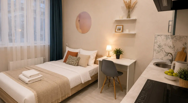 GOSTIO studiia ryadom s Mikrokhirurgiei glaza Fedorova Apartments, Rezerwuj Apartament SAO Area Moskwa