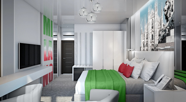 Двухместный номер Premium Milan Меблированные комнаты Apartello на Советской