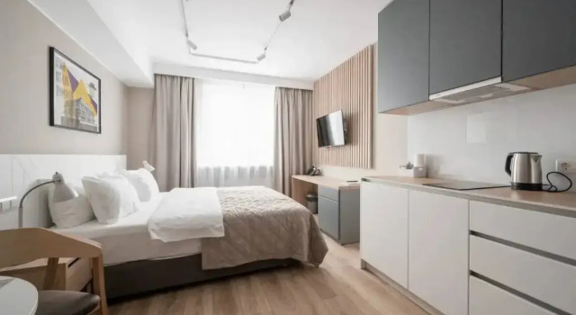 ART APART Studiya Standart Apartments, Rezervovat Apartmán Hotely v Moskovskiy district se snídaní, Snídaně