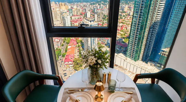 Nad Oblakami 29 Etazh Blue Sky Tower Flat, Book Apartment Batumi 