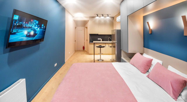 Двухместные апартаменты с балконом и с красивым видом из окна HB apartments Moedani
