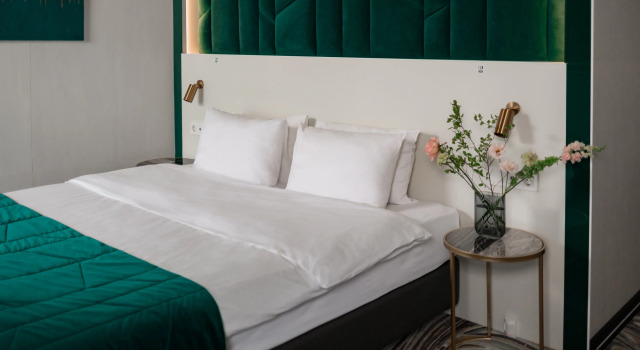 Dvoulůžkový s manželskou postelí Apartmá a výhledem ApeironSpace Hotel
