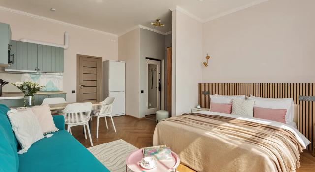 Квартира JN Apartments Четырехместная Студия с Видом на Парк