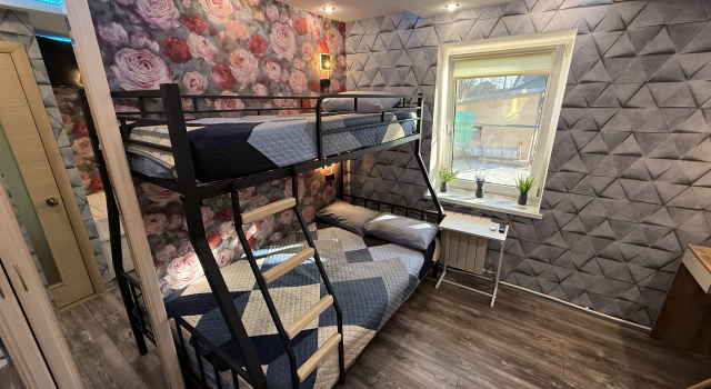 Supérieure triple famille chambre Vue jardin Mini Usadyba Guest house