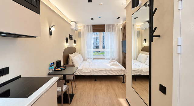 Dizaynerskie Dvukhmestnye Apartments, Reserva ahora Apartamento Hoteles en Moscú con aparcamiento, Aparcamiento