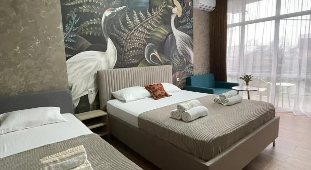 Трёхместный номер Comfort с балконом и с красивым видом из окна Аринс Парк