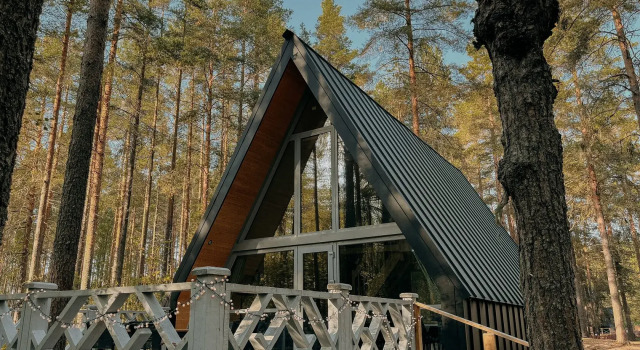 Шале с террасой с 3 комнатами Отель  Хвоя.Карелия