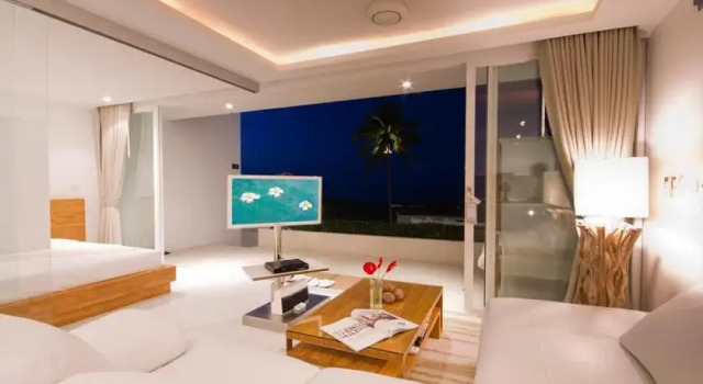 Двухместный люкс Pool Access c 1 комнатой с балконом и с видом на море Code Samui Hotel