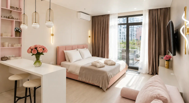 Dizaynerskaya Studiya Stil Art Nezhnaya Roza Apartments, Varaa Huoneisto Asunnot kohteessa Krim, Huoneisto