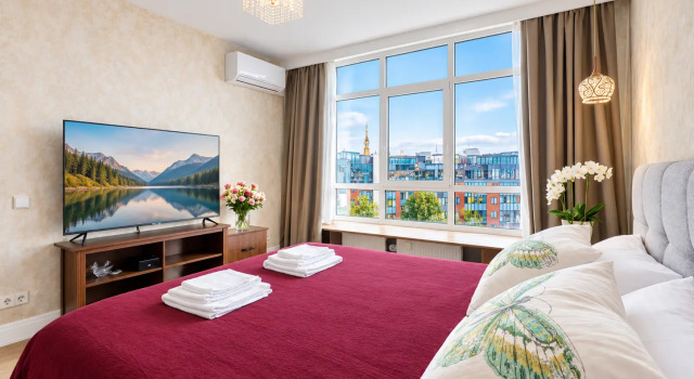 Stilnaya Kvartira S Terrasoy Na Kryshe V Pushkine Apartments, Buchen Sie Ferienwohnung Puschkin Pushkinsky District