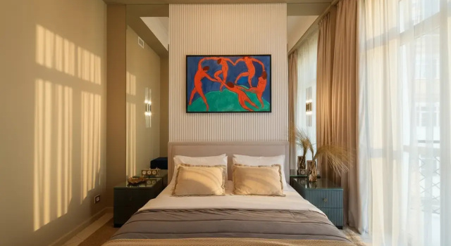 Апартаменты дизайнерские Matisse Apart с выделенной зоной спальни
