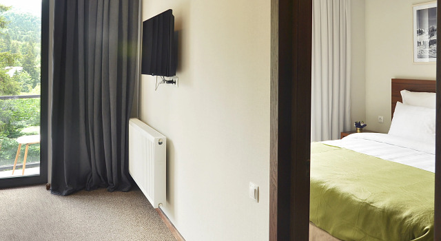 Трёхместный номер Standard с балконом и с красивым видом из окна AuRoom Bakuriani Resort