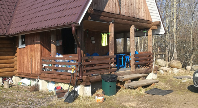 Коттедж с балконом и с красивым видом из окна Гостевой дом Гакково Море