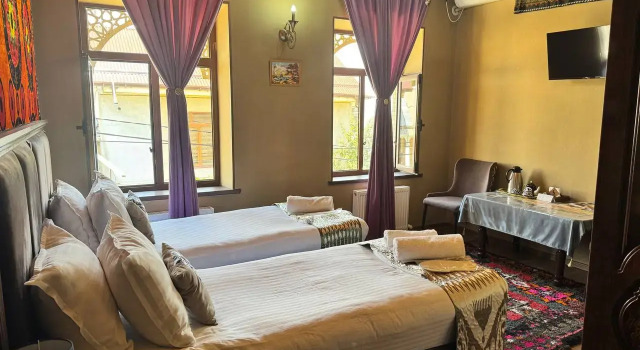 Económica Casal quarto com vista para a cidade Darvozai Samarkand Boutique Hotel