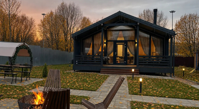 Domik v Ikshe s saunoj i kaminom (Lato-76) Private house, Book Feriehus Hoteller i Moskva oblast med parkering, Parkering