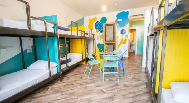 Кровать в общем номере Ostello Bello Napoli