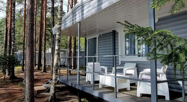 Двухместный семейный Cottage Standard 2 Rooms с красивым видом из окна База Отдыха Янисъярви