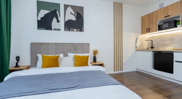 Stilnaya Studiya Oktyabryskaya Naberezhnaya Flat, Rezervovat Apartmán Petrohrad Rusko, poblíž Proletarskaya Metro Station