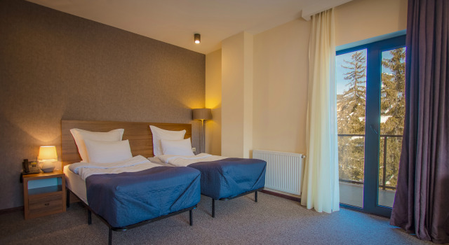 Четырёхместный номер Standard с балконом и с красивым видом из окна AuRoom Bakuriani Resort