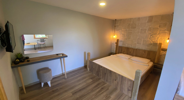 Четырёхместный номер Deluxe с балконом и с красивым видом из окна Alanya Castle Apartment