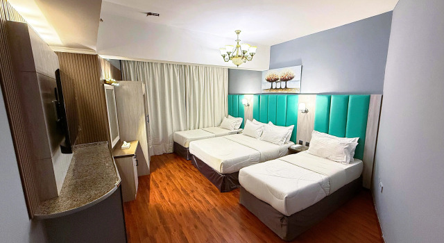 Семейный люкс с кухней с видом на город Hafez Hotel Apartments - Al Ras Metro Station
