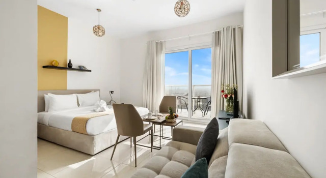 Двухместная Studio Apartment Deluxe с балконом Апарт-отель Unlock Metropolis