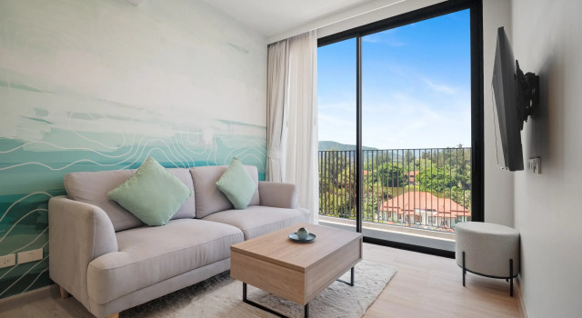 Апартаменты Comfort с 2 комнатами с балконом Апарт-отель Skypark Aurora Building 3 in Laguna By Banyan Living
