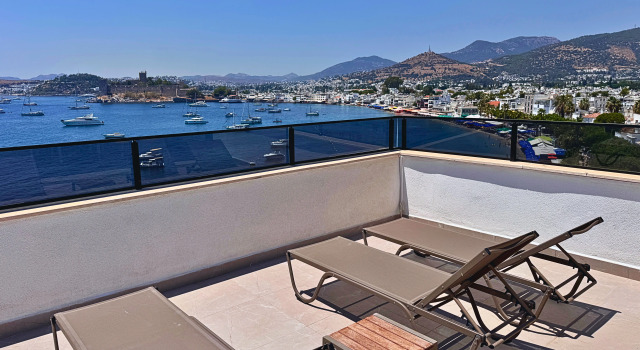 Трёхместный люкс с видом на море Bodrum Gulet Otel