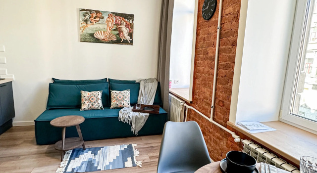 Stilnaya Studiya V 10 Minutakh Ot Nevskogo Prospekta Flat, Rezervovat Apartmán Tsentralny district Petrohrad, poblíž Dostoevsky Museum