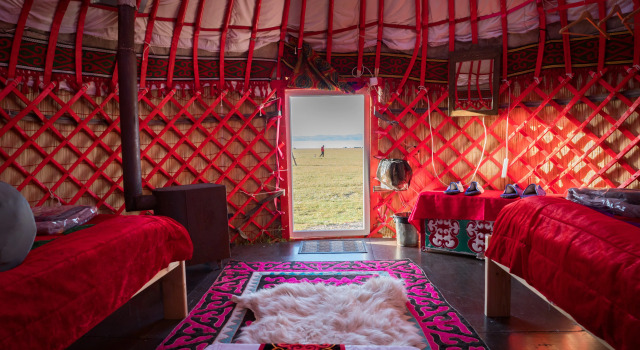 Двухместная юрта Стандарт с красивым видом из окна Ak-Sai Travel Son-Kul Yurt Camp by As a Nomad