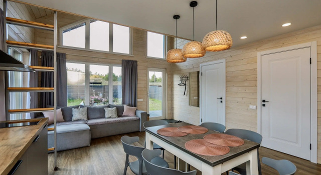 Barn Khaus vozle gornolyzhnogo kurorta Chekeril Uyutno Izhevsk Private house, Rezervovat Rekreační dům Chaty v Iževsk, Chalupa