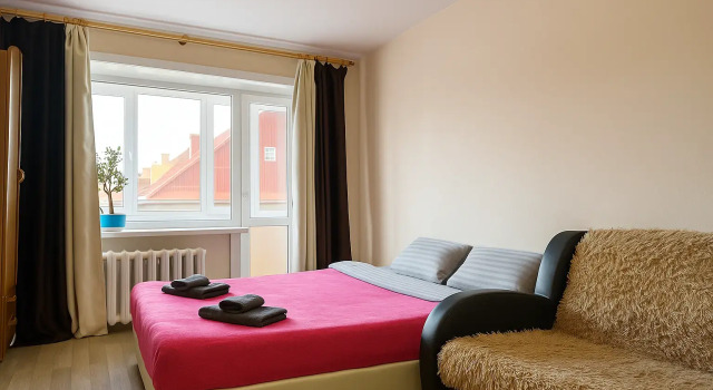 Solnechnaya Odnushka U Ploschadi Pobedy Flat, Boek Appartement Joezjno-Sachalinsk Oblast Sachalin